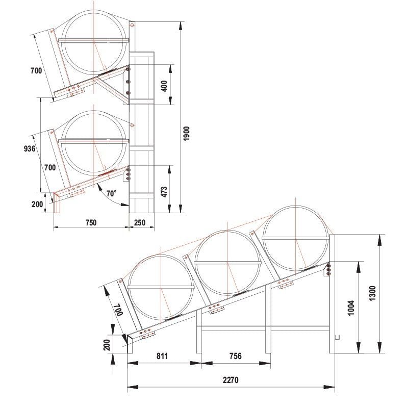 Beşik/Cradle SOLAS OCEANO için 2-sıra,30-35(A)