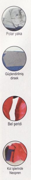 IT Inshore Çocuk Ceketi Kırmızı Gri JL
