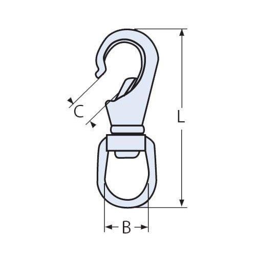 KRAKEN Tutucu Karabina Kanca Fırdöndü 21 mm Paslanmaz