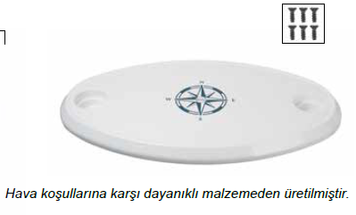 Masa Plastik Oval 45x77,5 cm