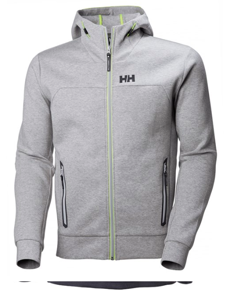HH HP OCEAN FZ HOODIE GREY MELANGE L