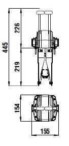 Kumanda Kolu Çiftli  Siyah  Gaz+Şanzıman
