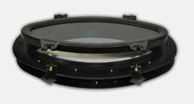 İÇTEN MONTAJ ABS ELİPS LUMBOZ SİYAH 40x21 CM