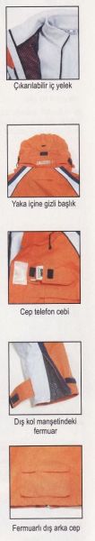 YELKENCİ ÇEKET INSHORE/OFFSHORE XTS EXTREME 3+1 NEFES ALAN-TURUNCU XXLarge
