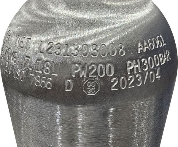 7,0 L. Alüminyum Tüp-Şişe (Dalış Tüpü)