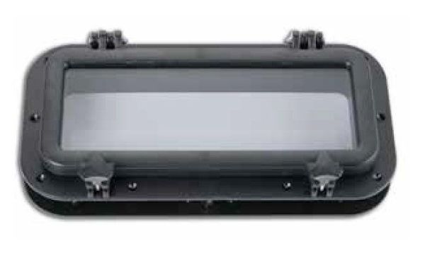 İÇTEN MONTAJ ABS DİKDÖRTGEN LUMBOZ SİYAH 40x20 CM