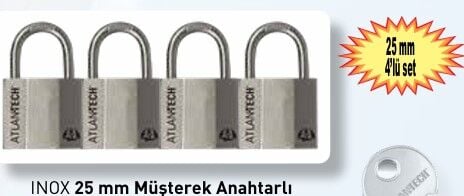 INOX 25 mm Müşterek Anahtarlı