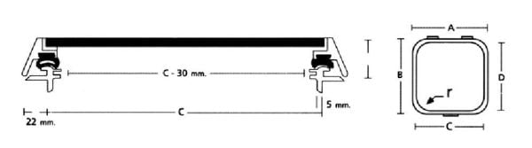 HTC 50x60 CM KALIN TİP DİKDÖRTGEN HATCH