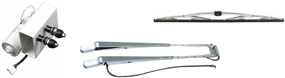 Agır Hizmet Silecek Motoru W.EM29230R-TM  24 V • şaft: 102 mm  • Silme Açısı:90° • 120 W