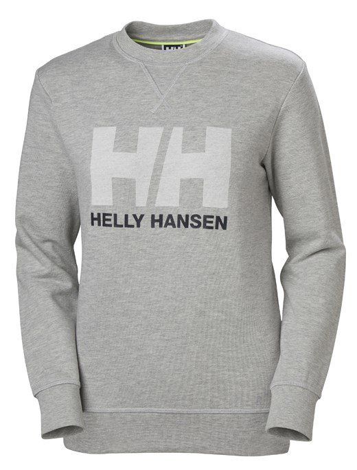 HH W HH LOGO CREW SWEAT, Silver Grey