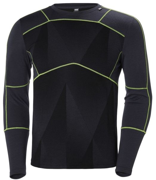 HH LIFA MERINO CREW ERKEK ÜST İÇLİK Graphite Blue XXL
