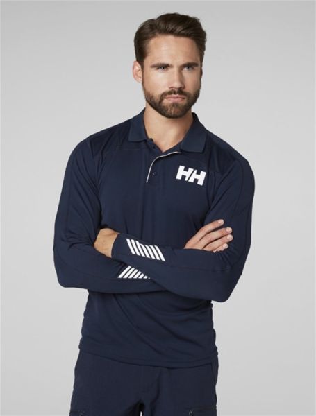 HH LIFA ACTIVE LIGHT LS POLO UZUN KOL ERKEK TİŞÖRT Navy XXL