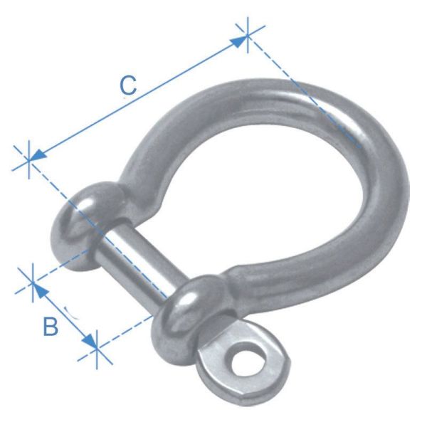 ANCHOR SHACKLE, TYPE AISI 316 DIAM 6MM