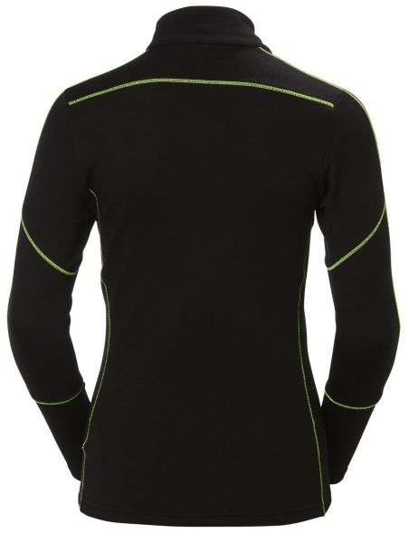 HH W HH LIFA MERINO 1/2 ZIP BAYAN ÜST İÇLİK Black S