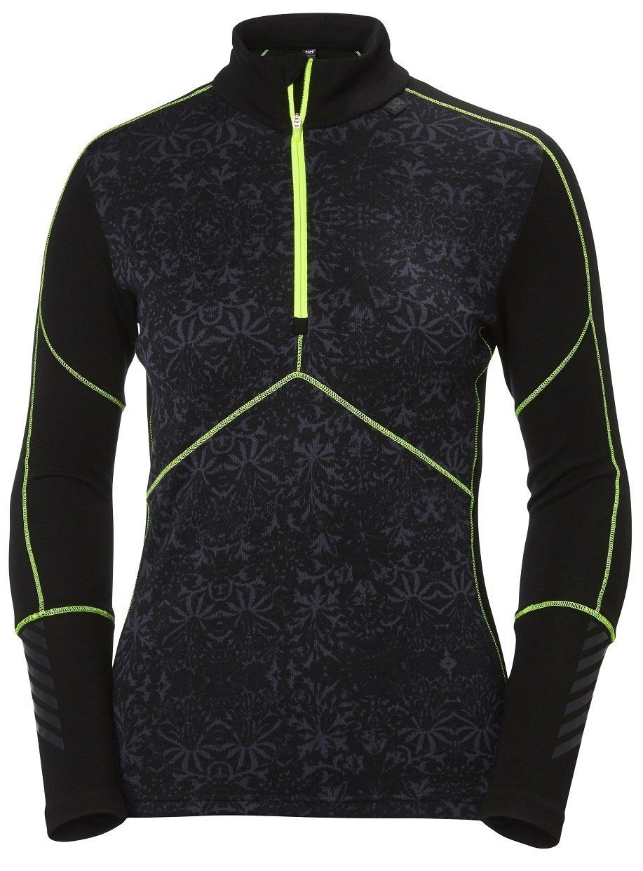 HH W HH LIFA MERINO 1/2 ZIP BAYAN ÜST İÇLİK Black S