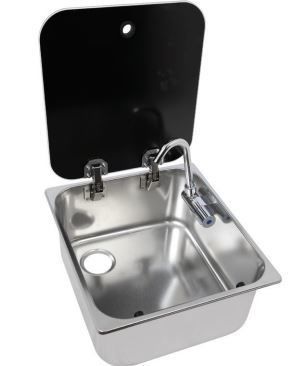 Navy Load Cam Kapaklı Musluklu Evye Ölçüler: 32x35 cm Derinlik: 15 cm