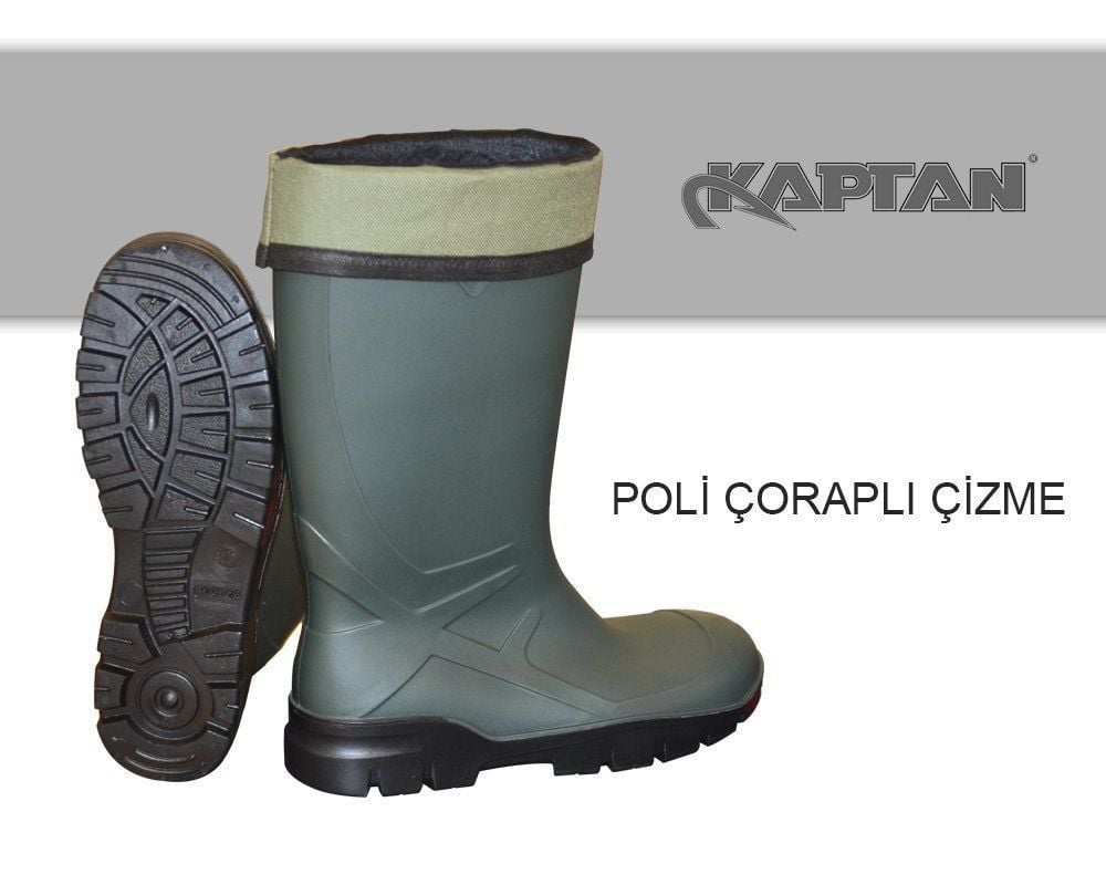 KAUÇUK ÇİZME ÇORAPLI VE KONCUKLU