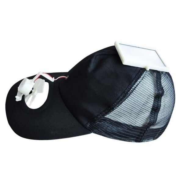 Solar Solar Enerjili Fanlı Şapka