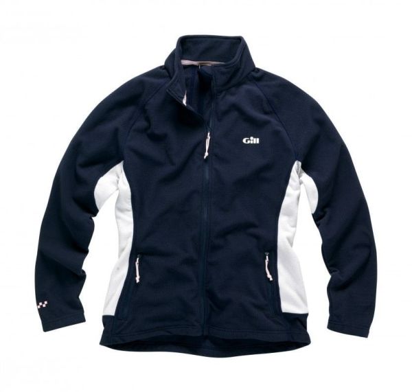 Grid Microfleece Ceket Bayan Navy/White,12 Beden 12