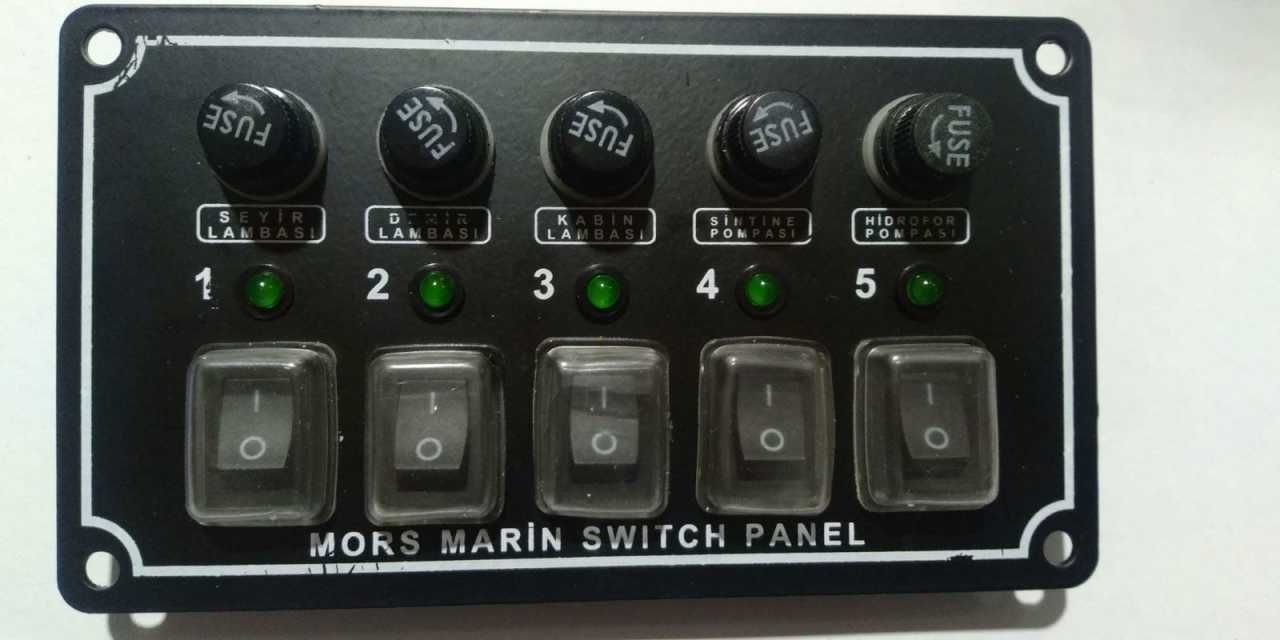 5'Lİ SWİTCH PANEL - YATAY 150X85 MM