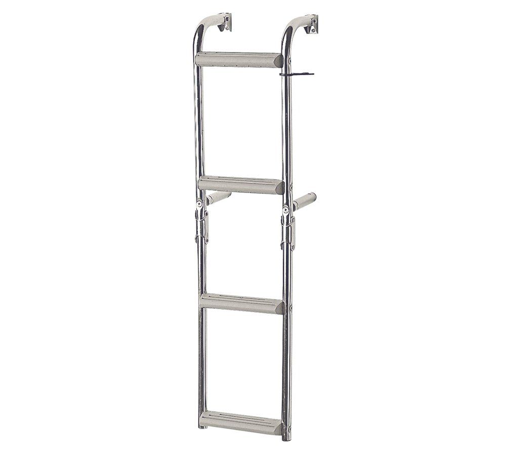 Foldable Ladder,Inox 316,for narr.transom,2+2 steps,90⁰