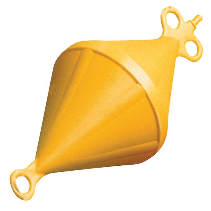 Mooring Buoy Bi-Conical, Plastic, Ext.Ø520mm, Yellow