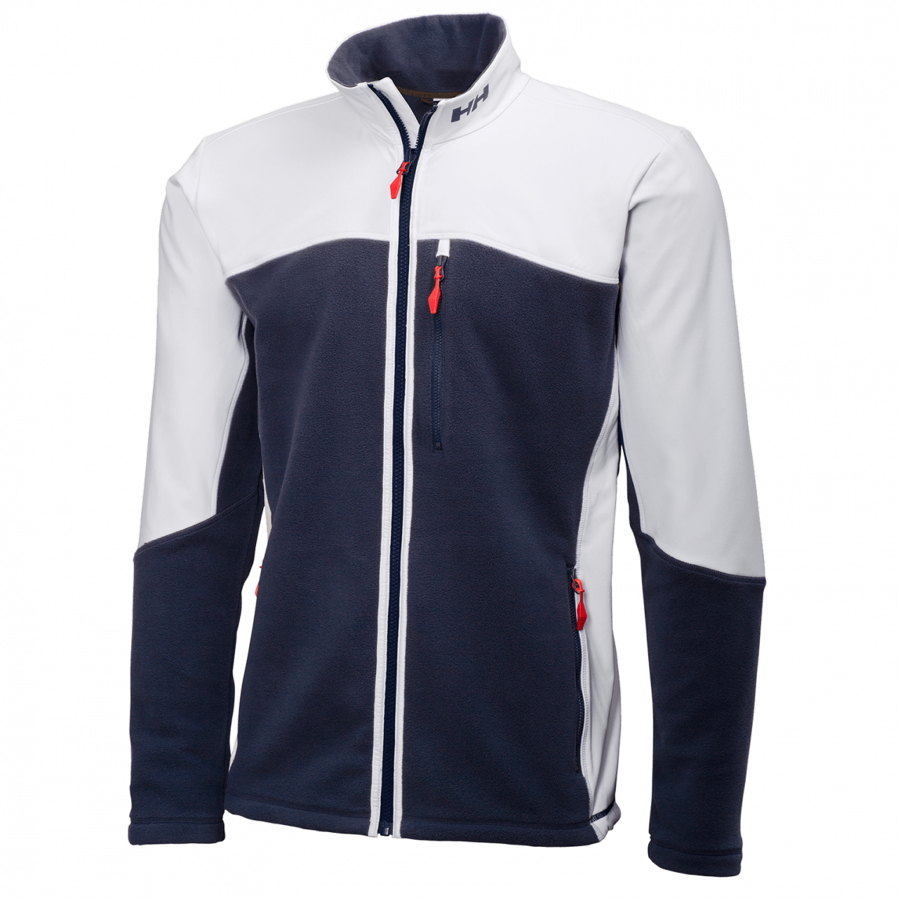 CREW FLEECE ERKEK POLAR JACKET,Beyaz-Lacivert,L Beden