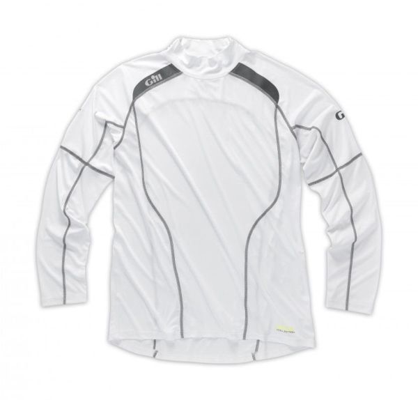 Race HI-Neck Uzun Kol Tişört White XXL