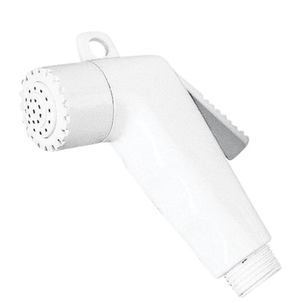 Shower Head, ABS, Short, 1/2'' Thr. w/o Hose, White