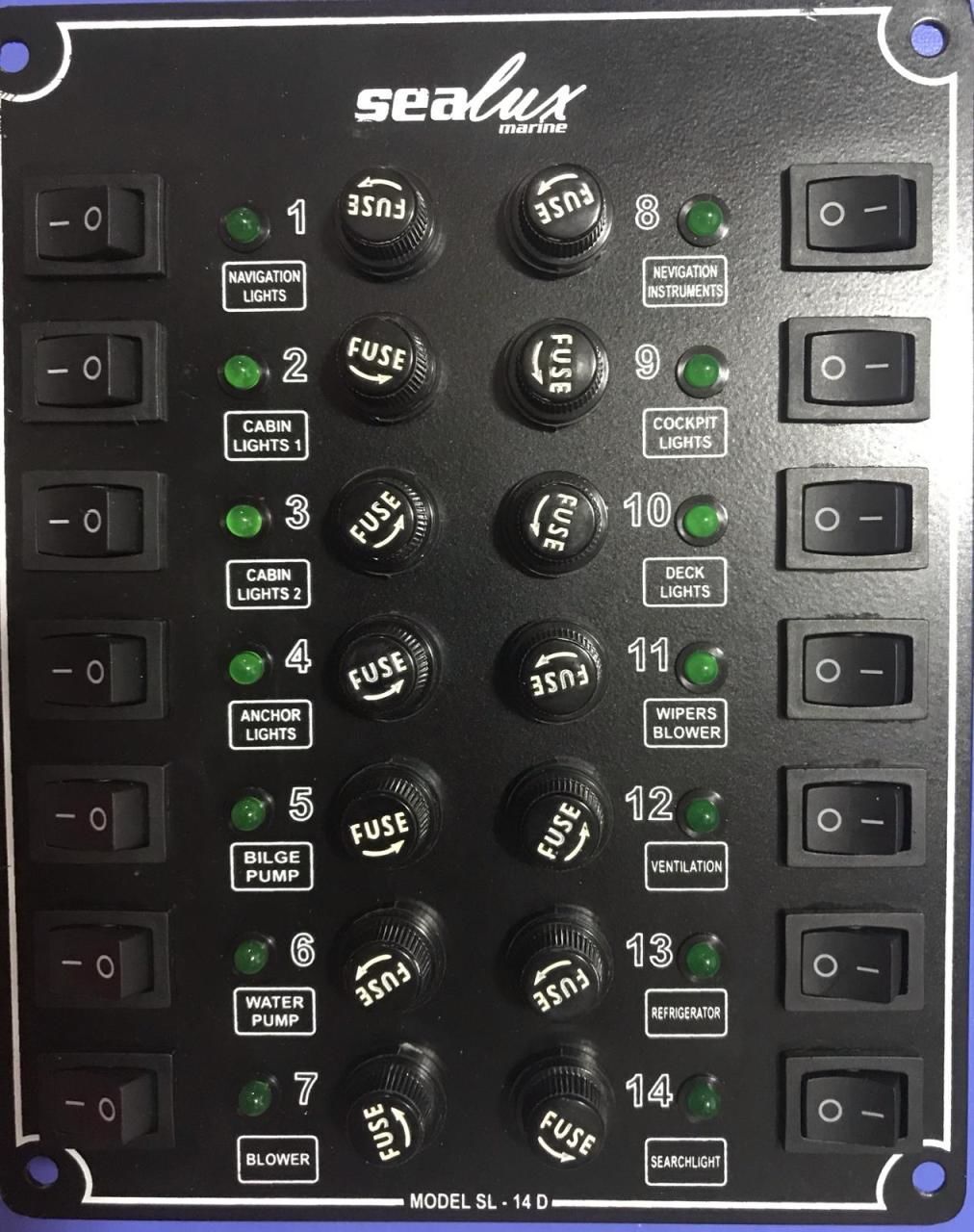 14 ANAHTARLI KÜÇÜK EBATLI SWITCH PANEL 148x185 MM