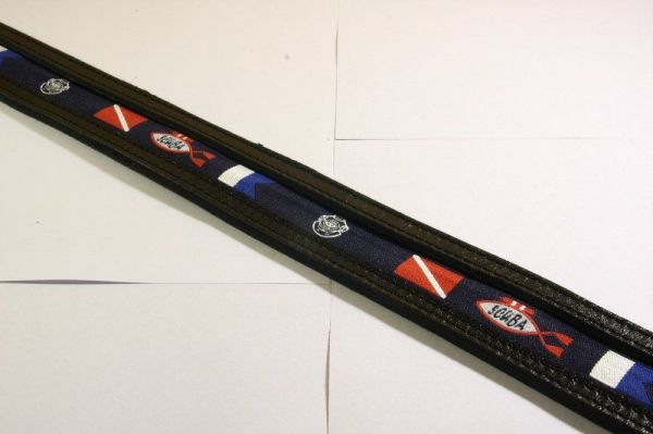 Scuba Siyah Deri Kemer-Çizgili MK5 Toka