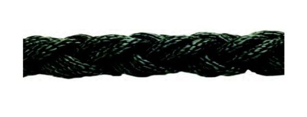 Polyester Halat 8 Kollu Siyah 16 mm 195 gr/m