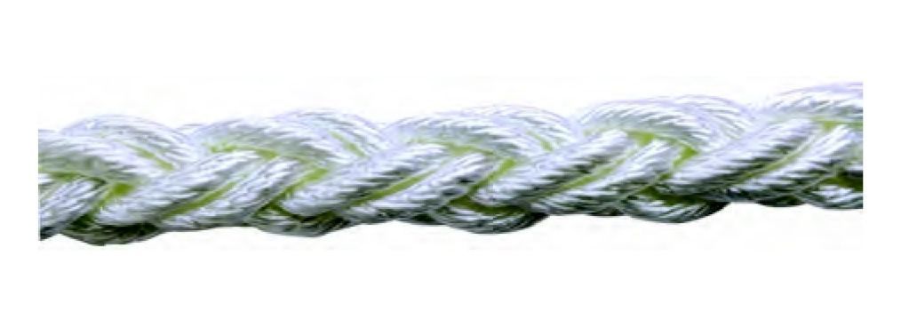 Polyester Halat 8 Kollu Beyaz 16 mm 195 gr/m