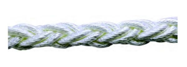Polyester Halat 8 Kollu Beyaz 16 mm 195 gr/m