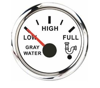 Lavabo (Gri) Su Göstergesi Beyaz  12-24 V  Ø: 55 mm