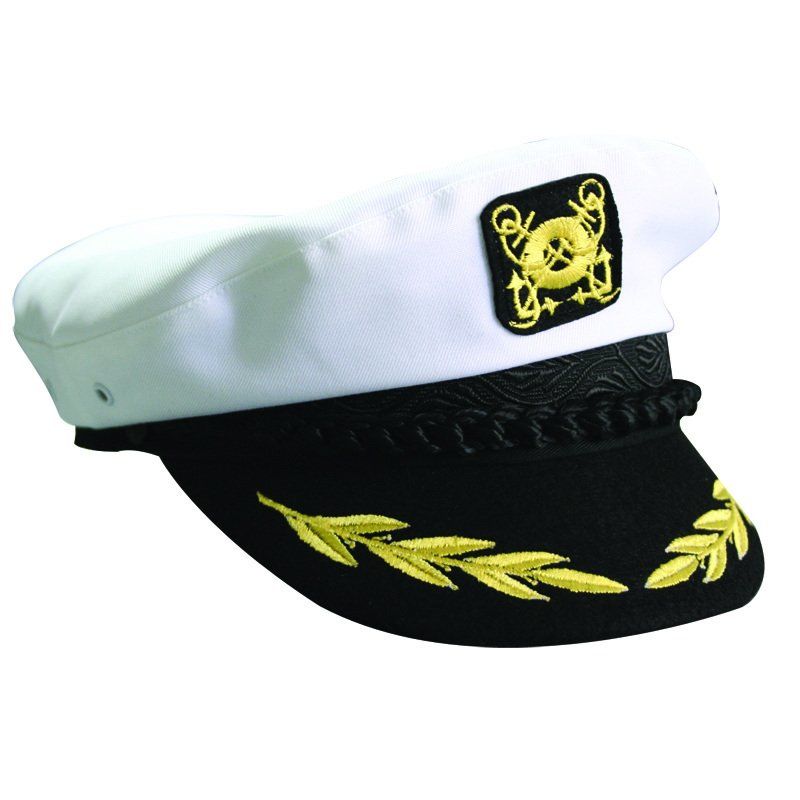 Captain's Cap, cotton, white, large (size 60)