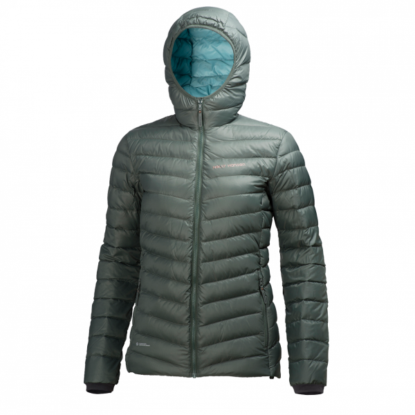 W VERGLASH HOODED DOWN INSULATOR BAYAN JACKET,Gri S
