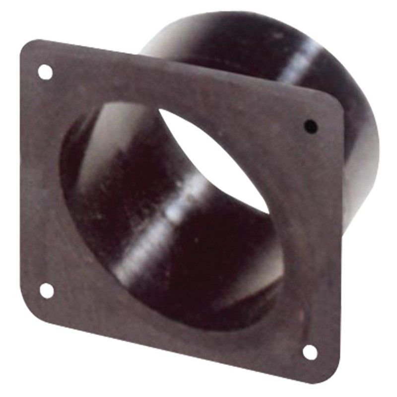 Ventilator Connector, PVC, Straight, Ø65-70mm, Black