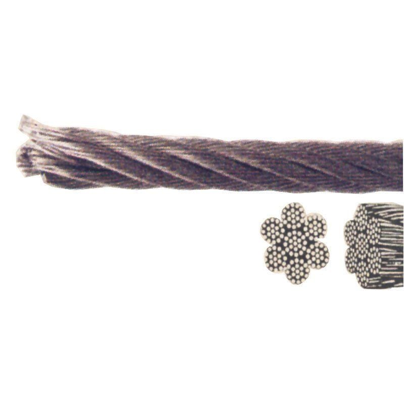 WIRE ROPE , AISI 316, 7*19 W/ PVC COATING 4-8MM