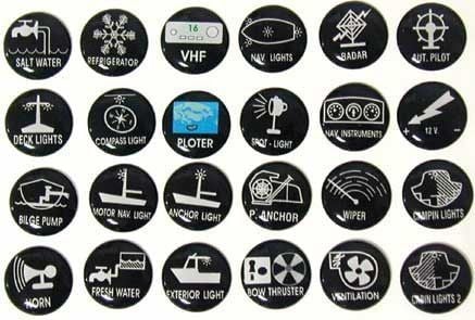 Kontrol Panelleri İçin Kendinden Yapışkanlı Çıkartma 24 Adetlik Set