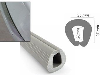 Küpeşte Fitili 35x27 mm Gri