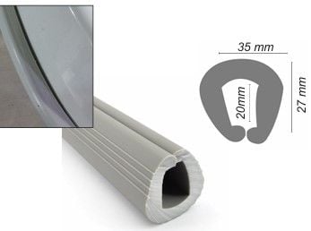 Küpeşte Fitili Gri 35x27 mm