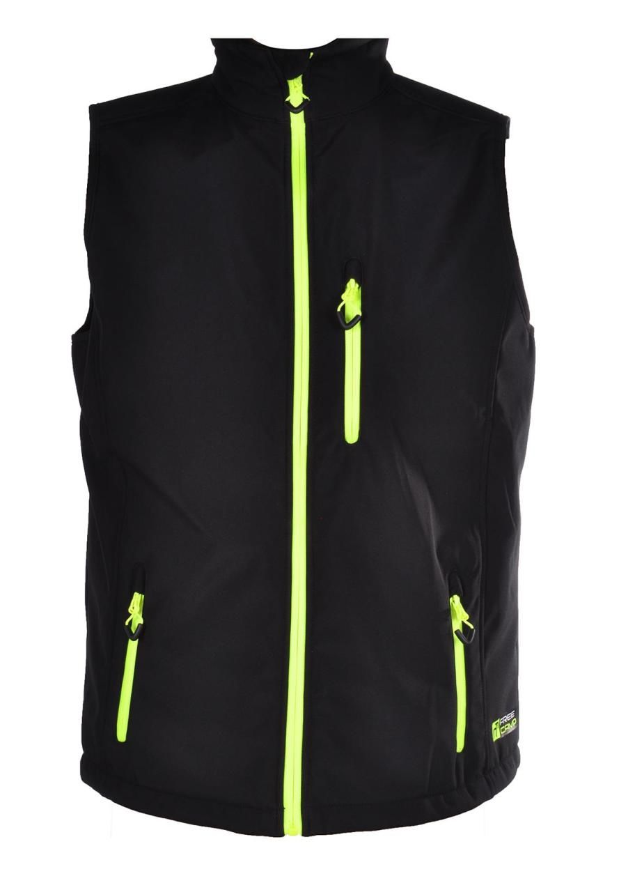 FreeCamp Vest Erkek Softshell Yelek-SİYAH