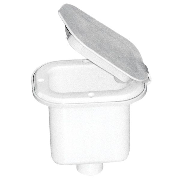 Case for Shower Head, Square, w/Lid, 125x97mm, White