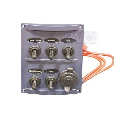 SWITCH PANEL 5'Lİ İZOLELİ ÇAKMAK SOKETLİ