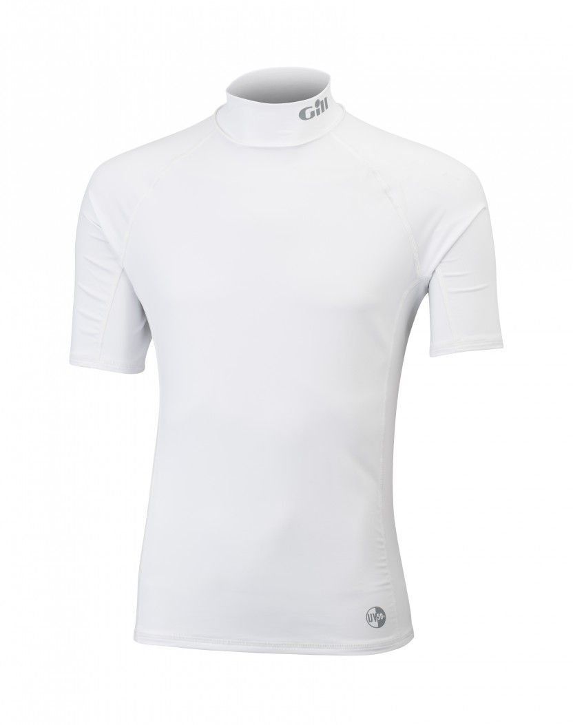 Erkek UV Rash Vest Kısa Kol XL Beden Beyaz