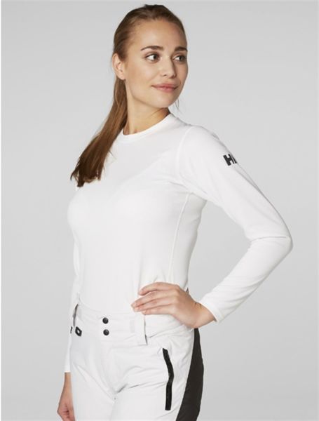 HH W HH TECH CREW UZUN KOL BAYAN TİŞÖRT White M