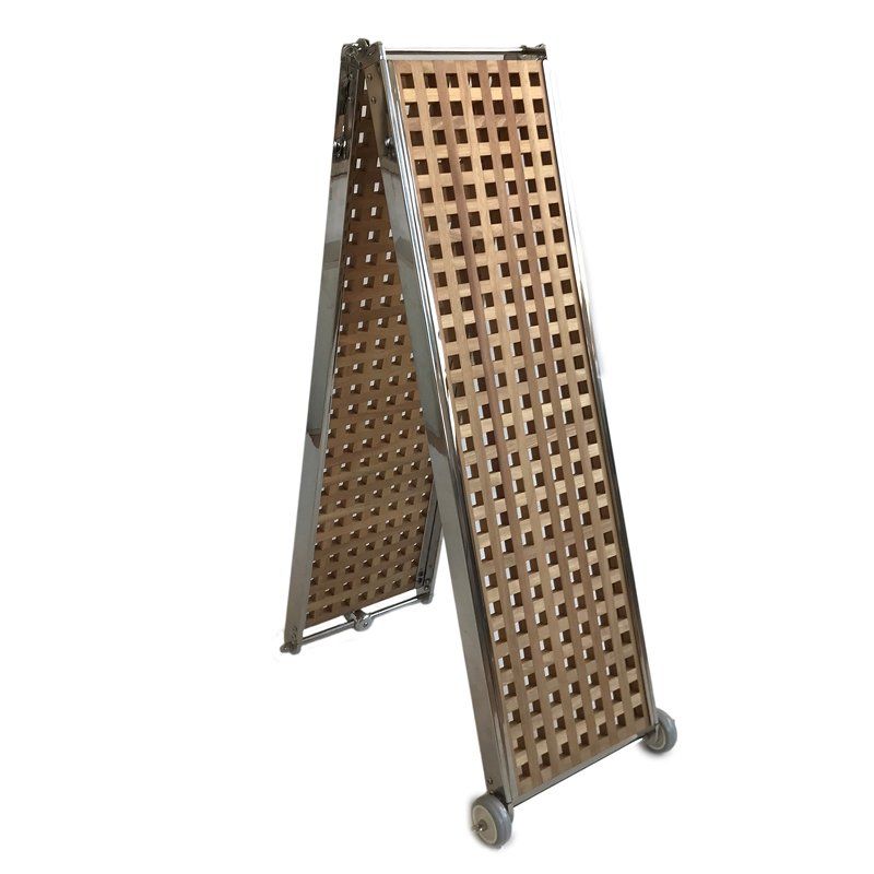 PASARELLA KROM ÇERÇEVELİ AHŞAP IZGARALI